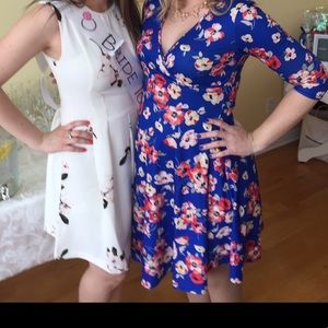 Asos maternity blue floral dress